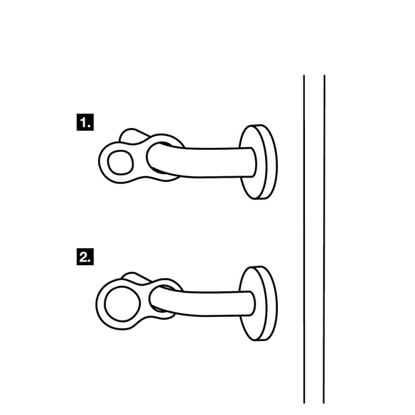 Türklinken- /Fenster-Puffer, Gummi, BxH: 25 x 45 mm, zum Klemmen