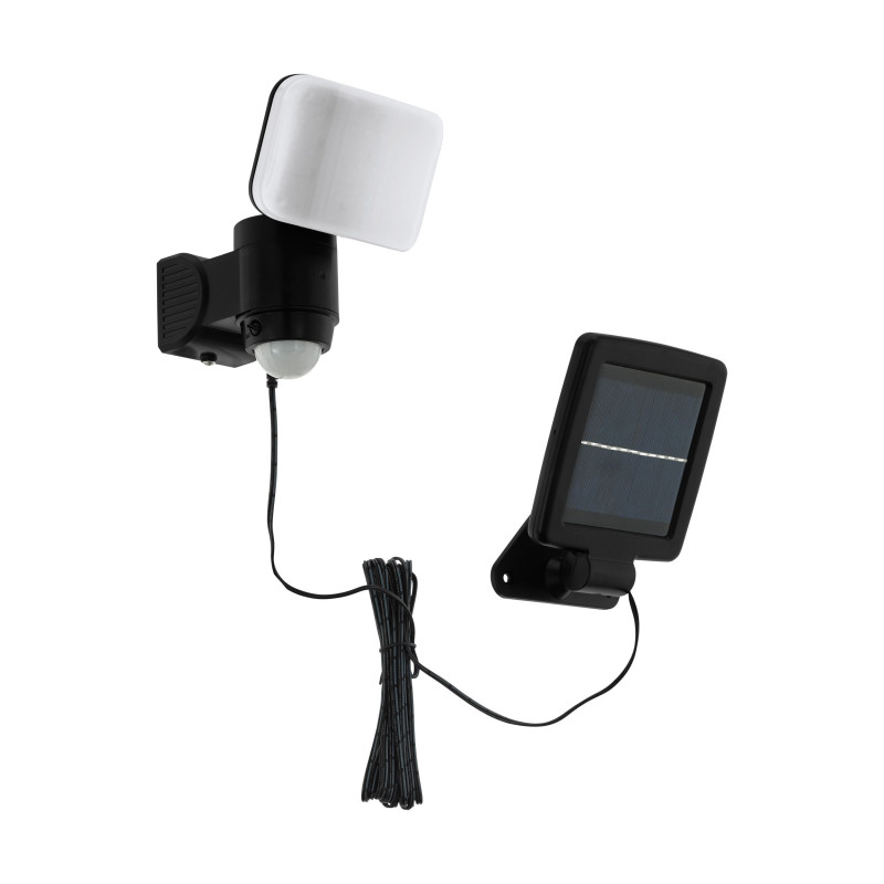 Projecteur LED solaire Casabas noir avec détecteur de mouvements 5,4 W EGLO