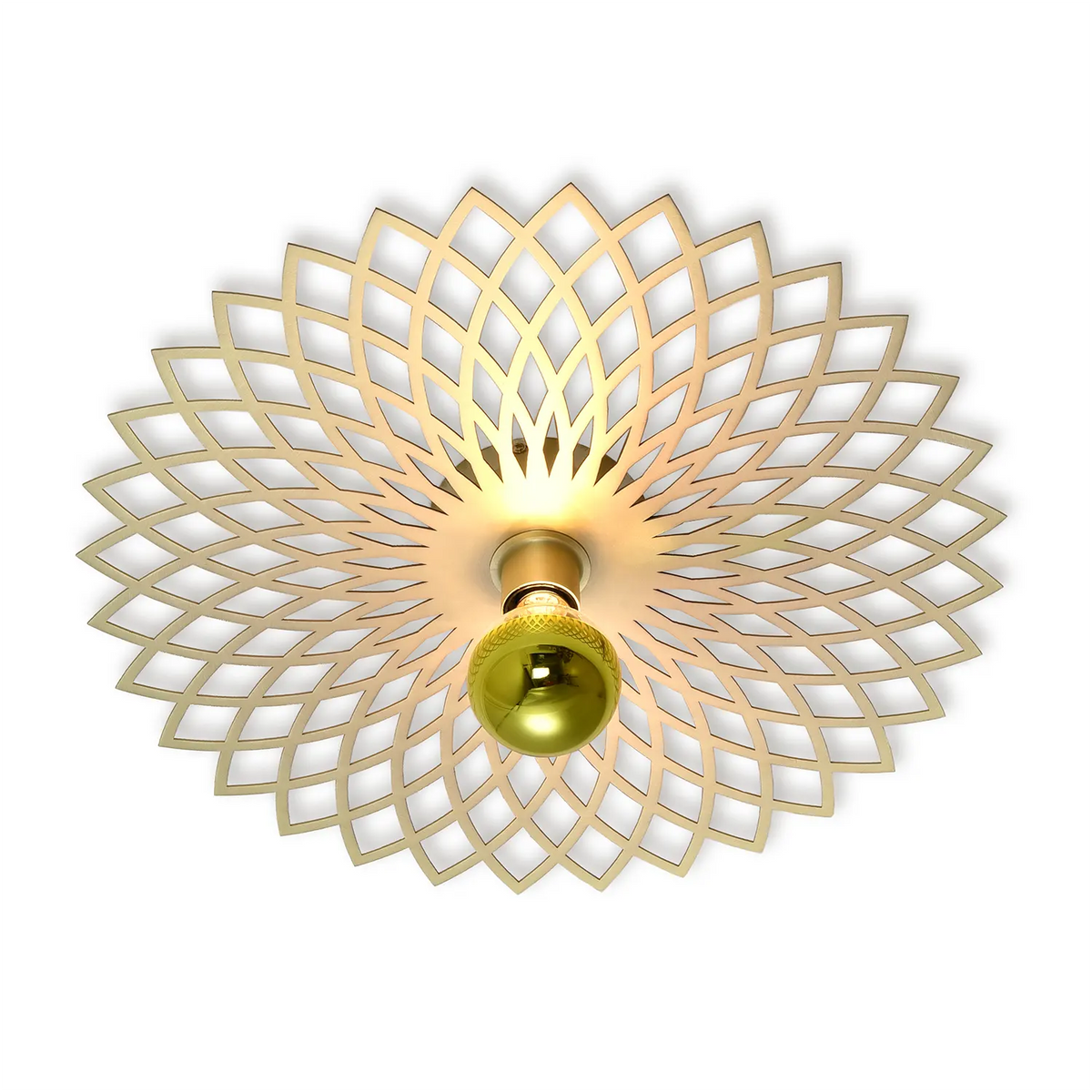 Ylumen plafondlamp Ombra - 1 lichts - 50 x 8  cm - mat goud