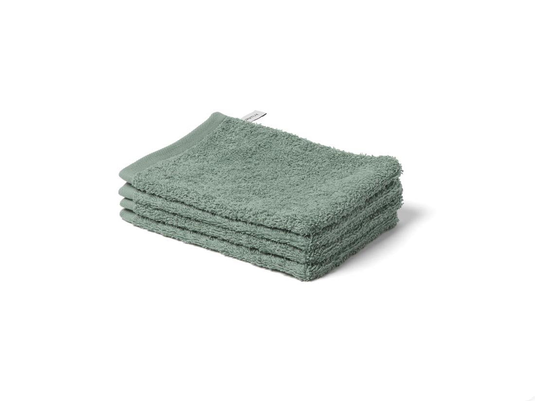 Yumeko washandjes Terry - sea green - 15x22 - 4 st