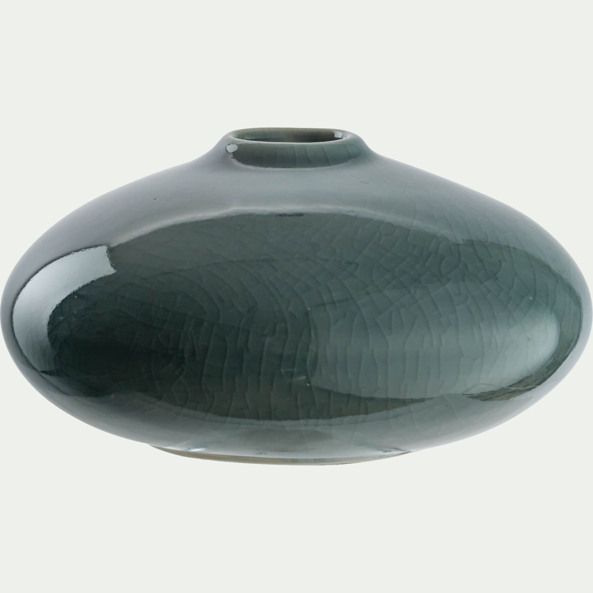 ROVIGO - Petit vase en grès H6,5cm - bleu
