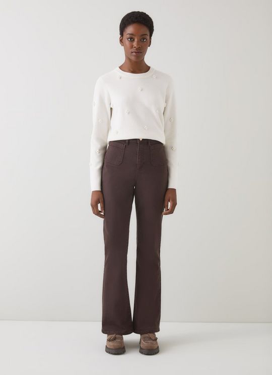 Samantha Brown Cotton Stretch Flared Jean