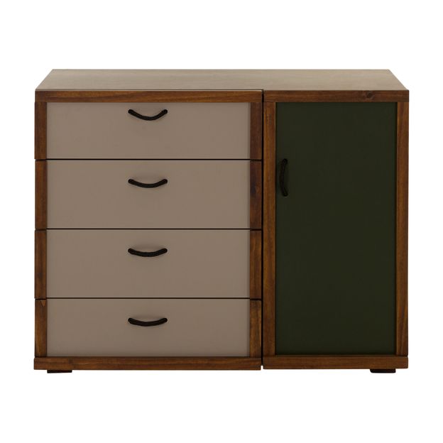 CÔMODA INFANTIL 4 GAVETAS/1 PORTA 1,02 M X 48 CM GARATUJA