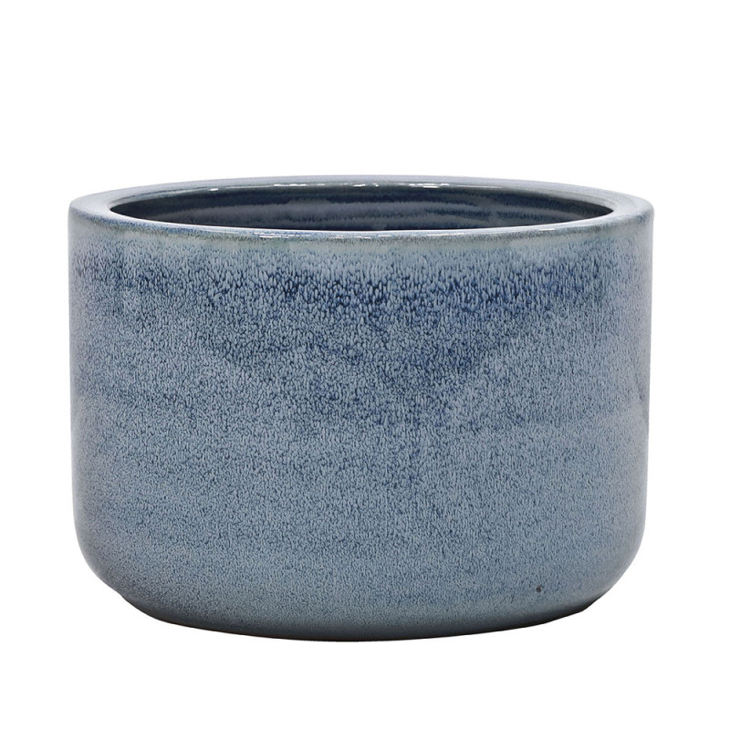 Pot en terre cuite Glazed bleu Ø 37,5 x 25 cm