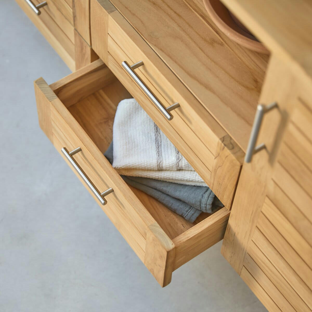 SOHO - Meuble sous vasque en teck massif 165 cm