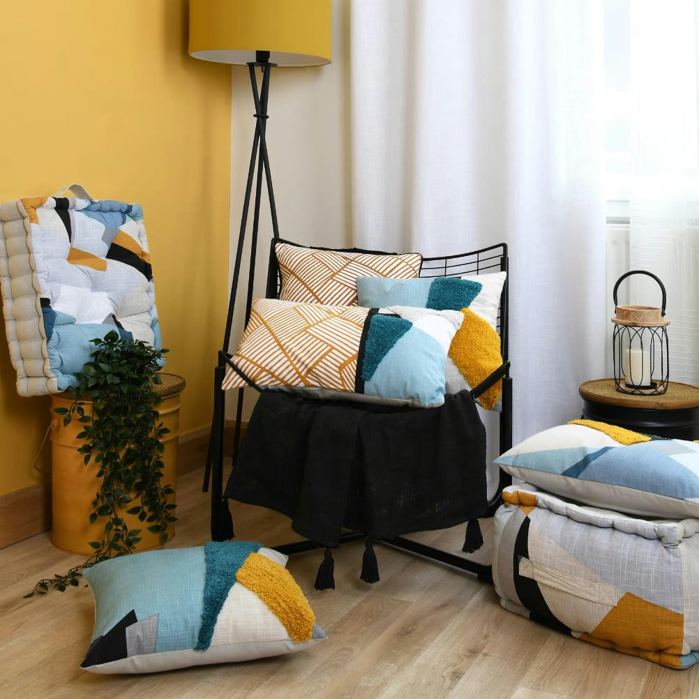 QUADRO - Coussin pouf de sol 44x44cm