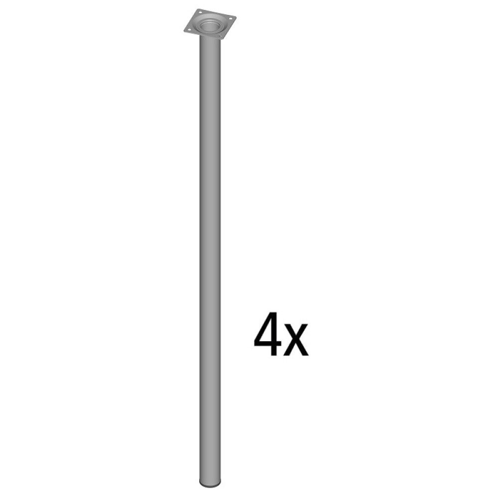 BORDBEN ELEMENT-SYSTEM Ø30X700 MM GRÅ 4 STK