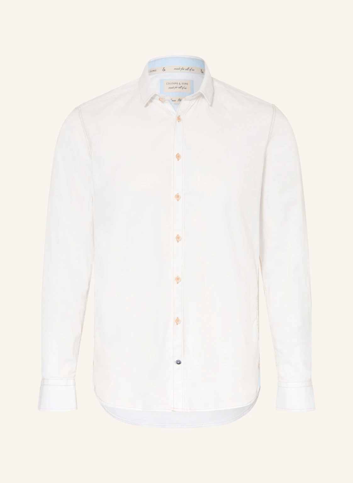 COLOURS & SONS Hemd Slim Fit mit Leinen