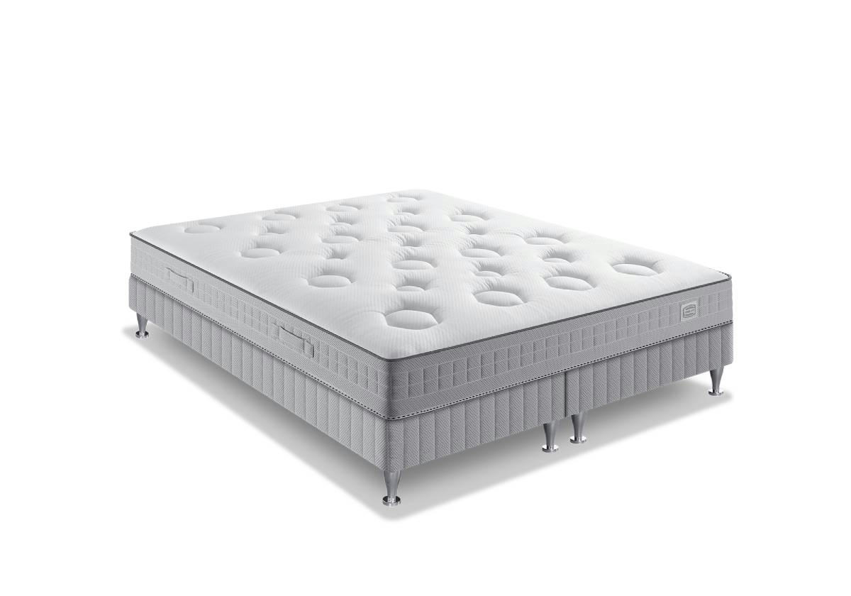 FLEXION - Ens FLEXION 160x200 matelas H26 ressort ensachés, mi-ferme, 2 sommiers