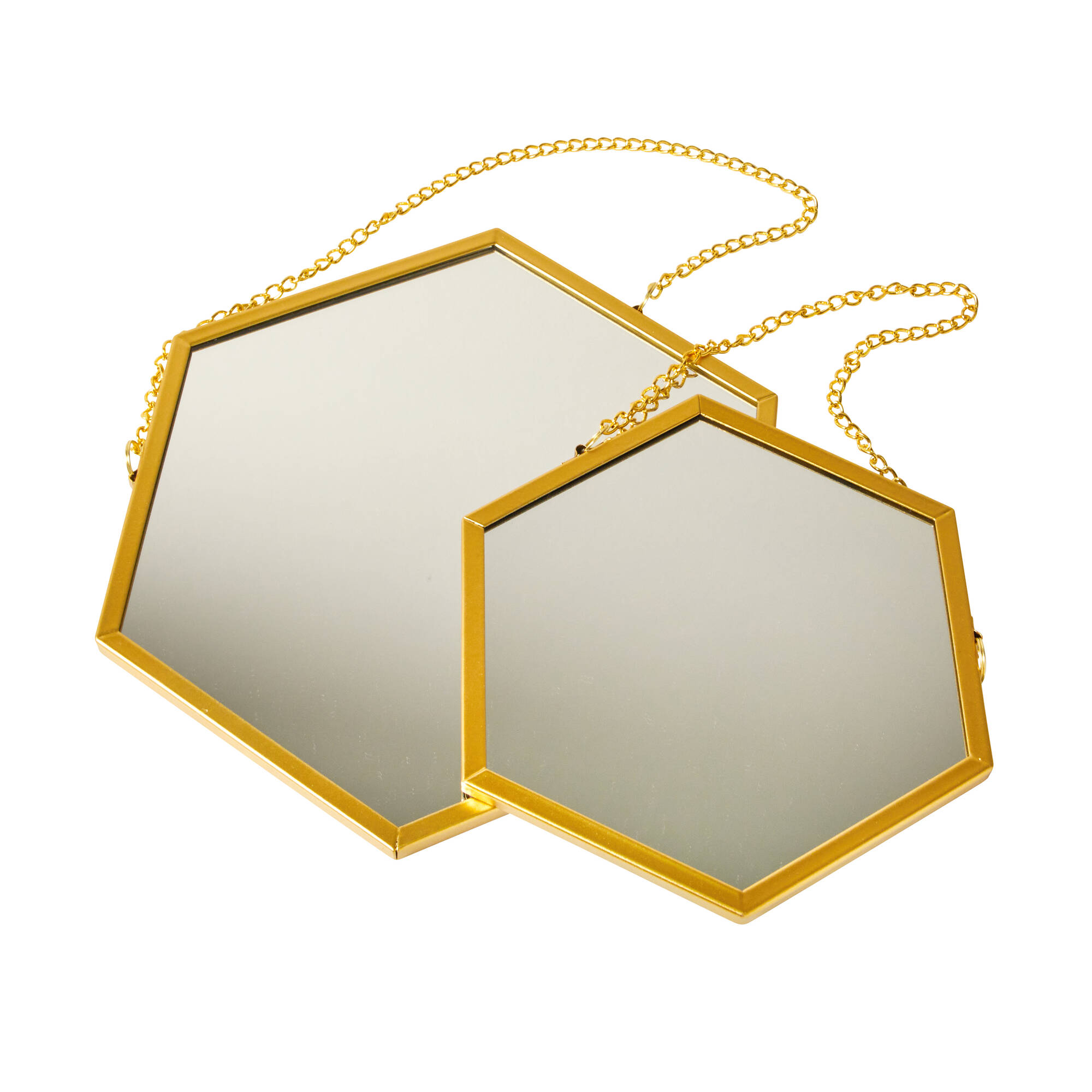 Miroir hexagonal - lot de 2