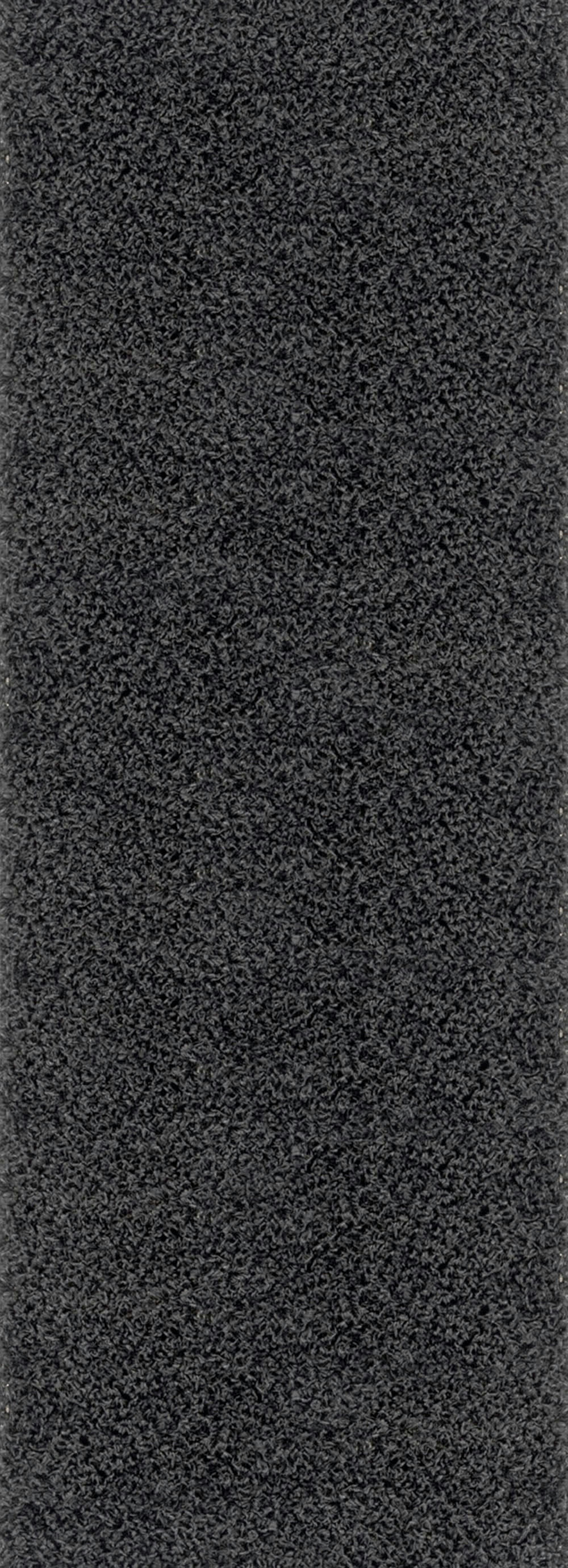 LILLY - Tapis de Couloir Shaggy Uni Chic Gris Foncé 80x220