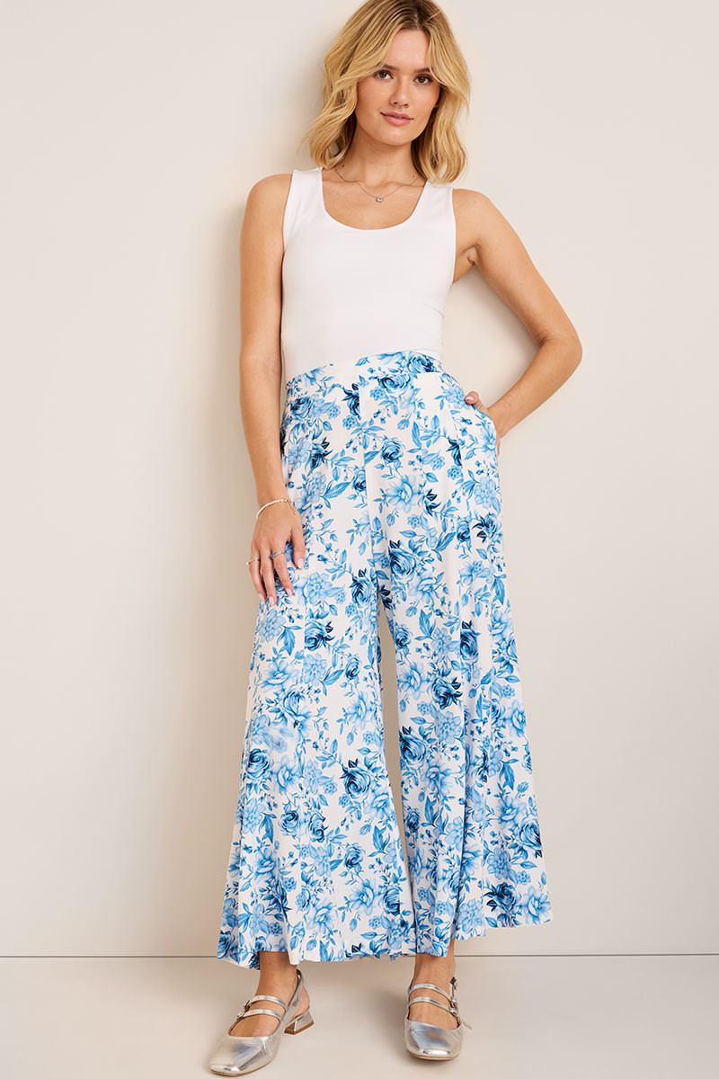 Hailey Floral Wide Leg Pants