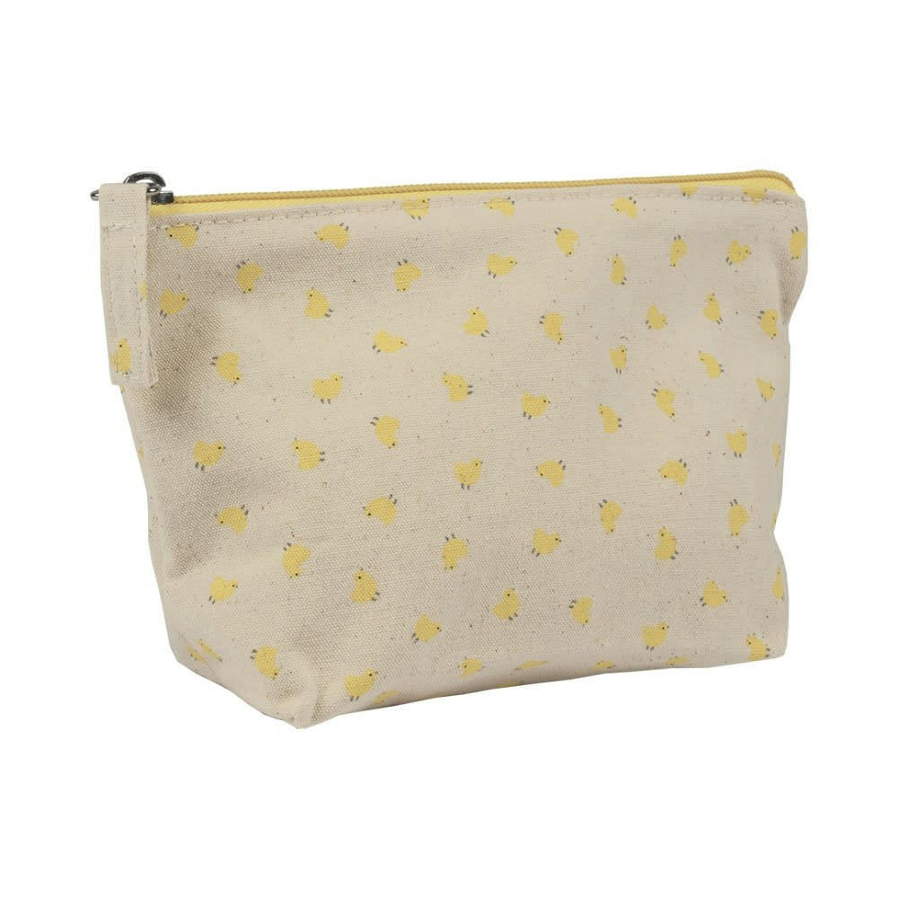 LES POUSSINS - Trousse les poussins en coton  jaune