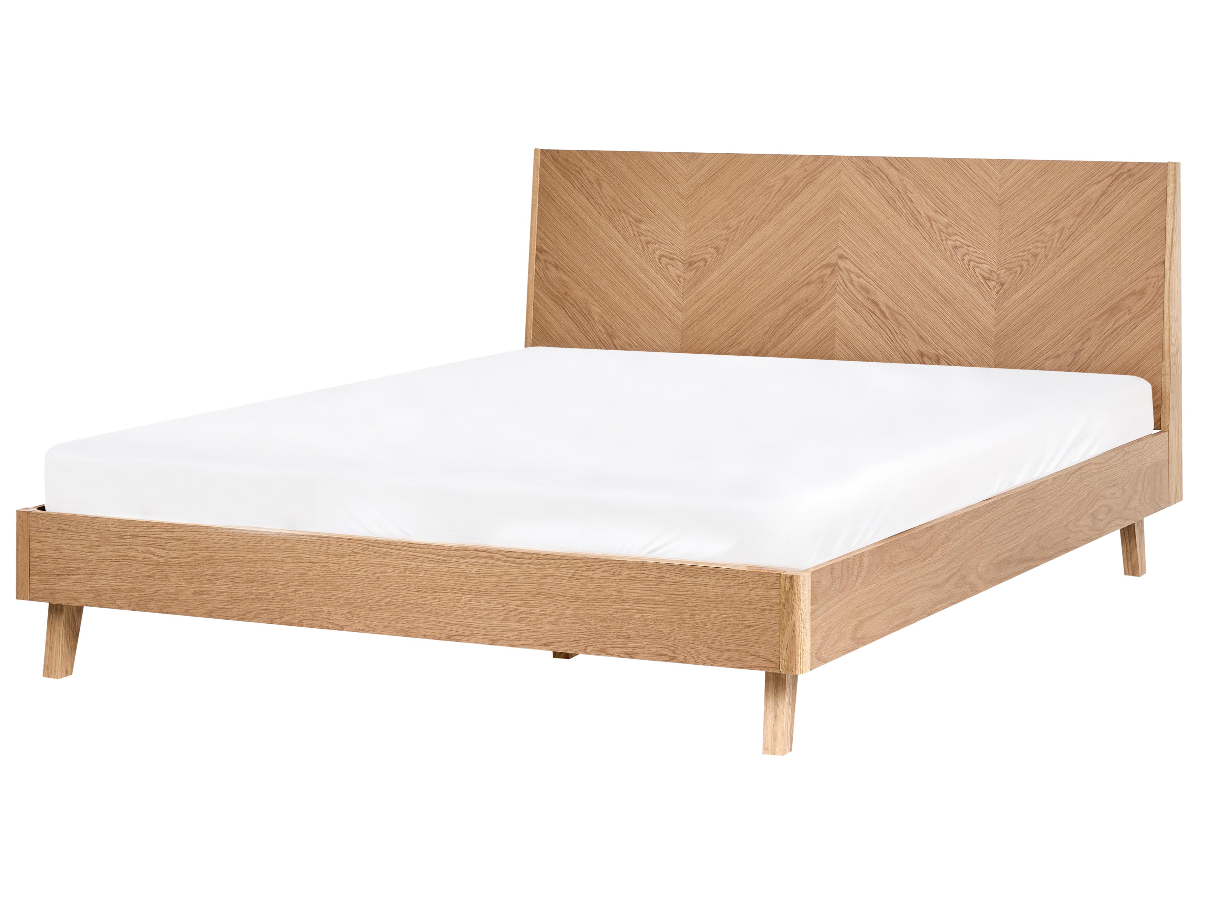 Bed WIZERNES 140 x 200 cm (EU Double) Light Oak