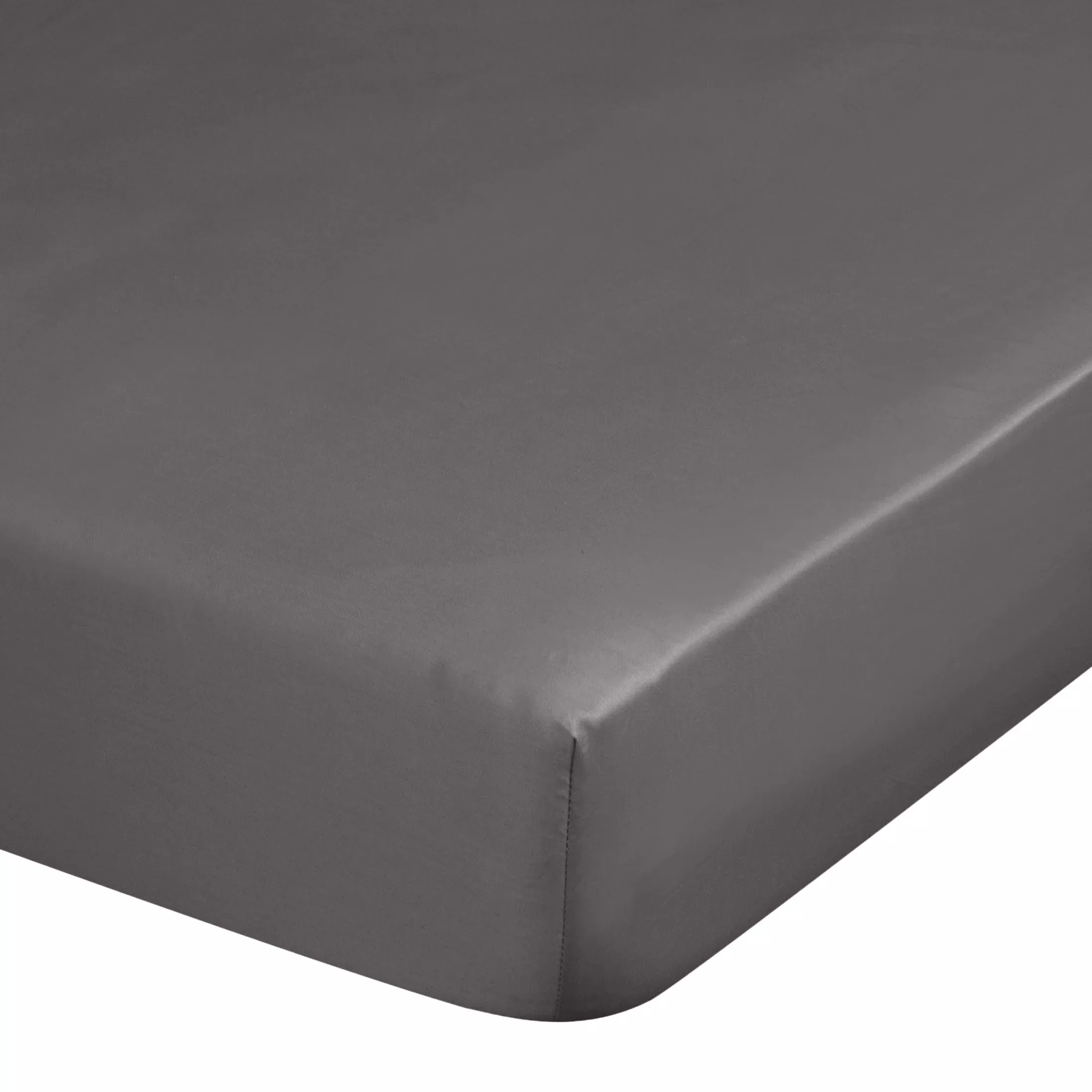 Prześcieradło z gumką 140x200 cm z satyny bawełnianej kolor stalowy 125 g/m2 DINA Diva Line