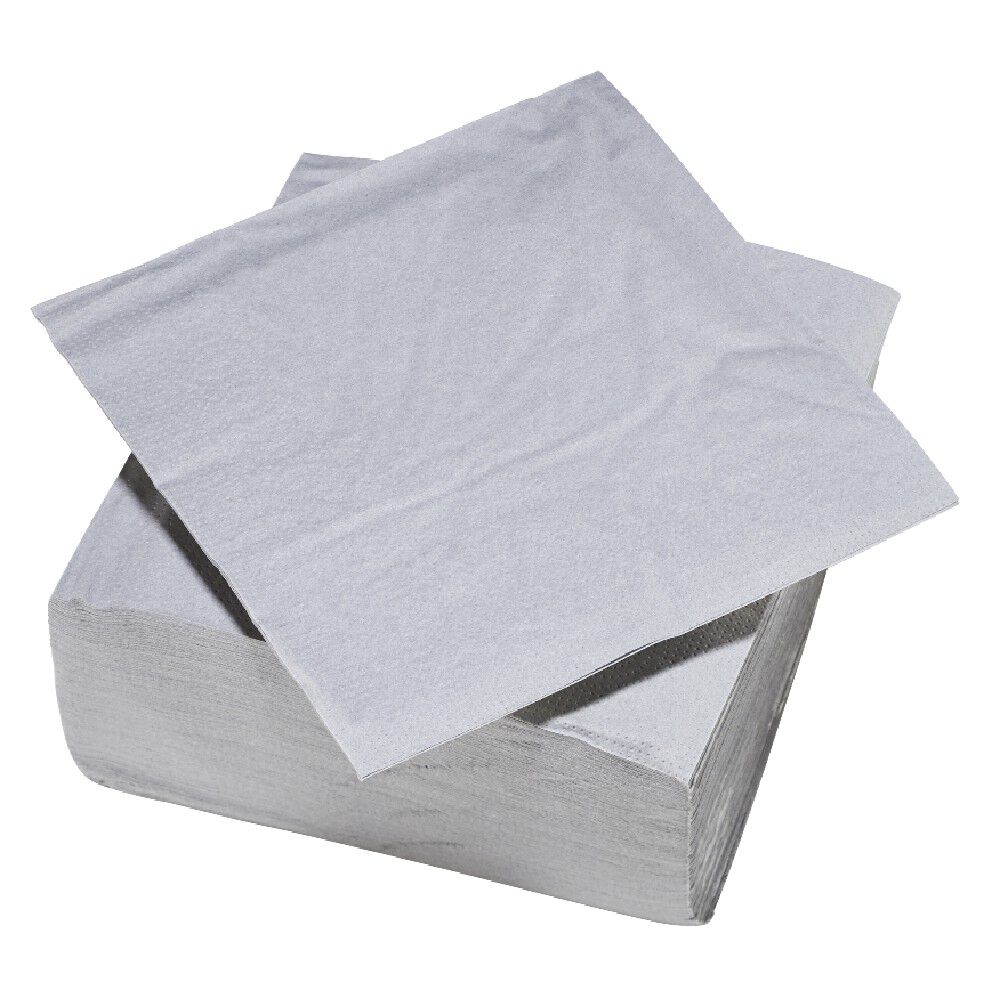 Serviette carré unie grise 2 plis en papier x50
