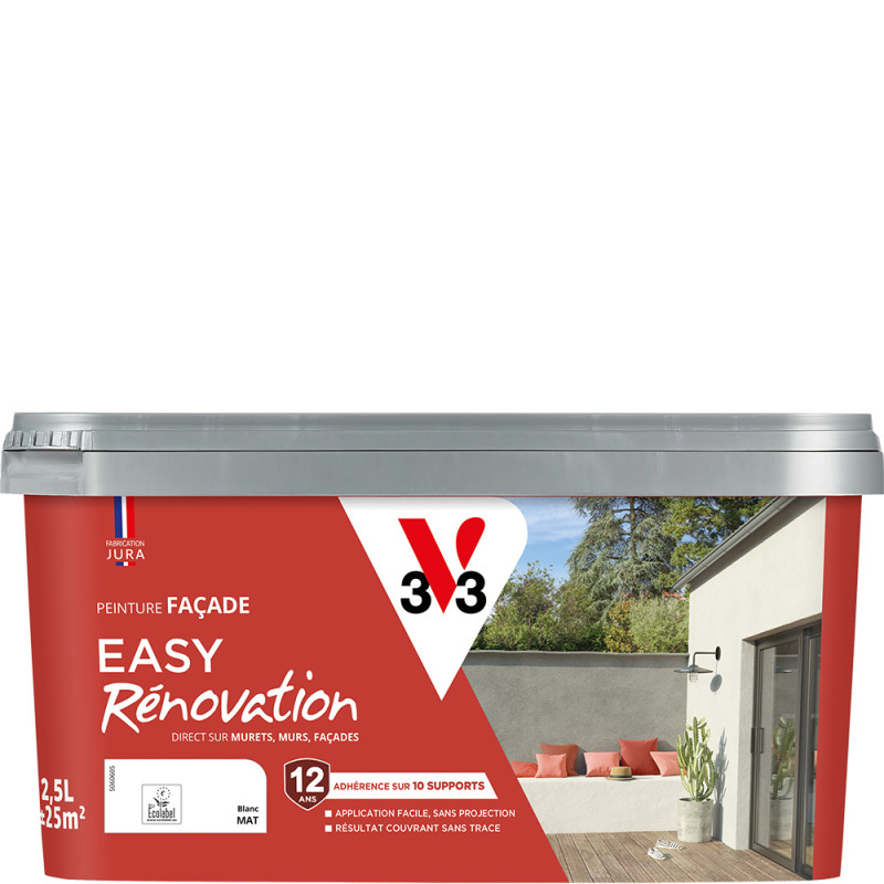 Peinture pour façade Easy Rénovation blanc mat 2,5 L V33