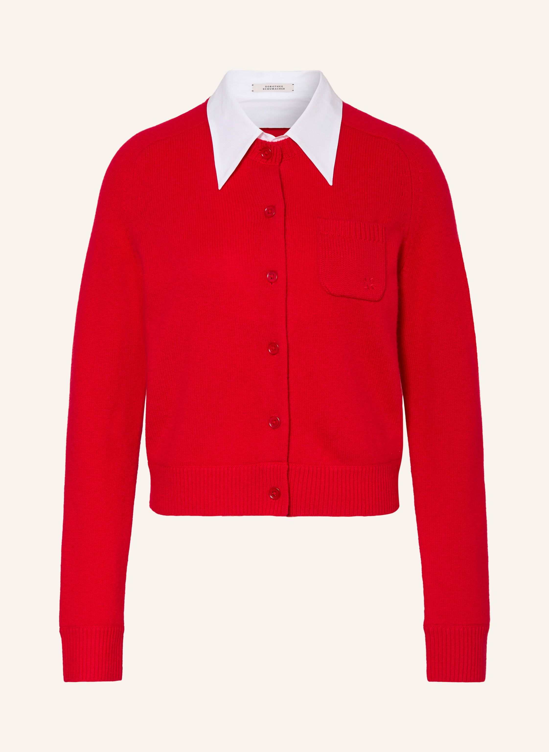 DOROTHEE SCHUMACHER Strickjacke ELEGANT STATEMENTS mit Cashmere und abnehmbarem Kragen