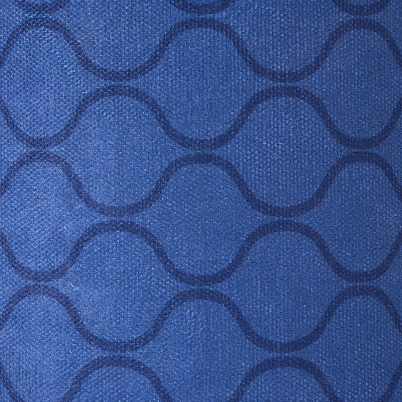 Lampenkap grafisch - blauw - &Oslash;24.5x17 cm