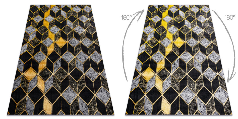 Dywan GLOSS nowoczesny 400B 86 stylowy, glamour, art deco, 3D 140x190 cm