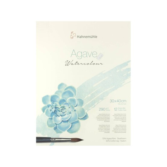 Hahnemuhle Agave Watercolour Pad 30cm x 40cm 12 Sheets