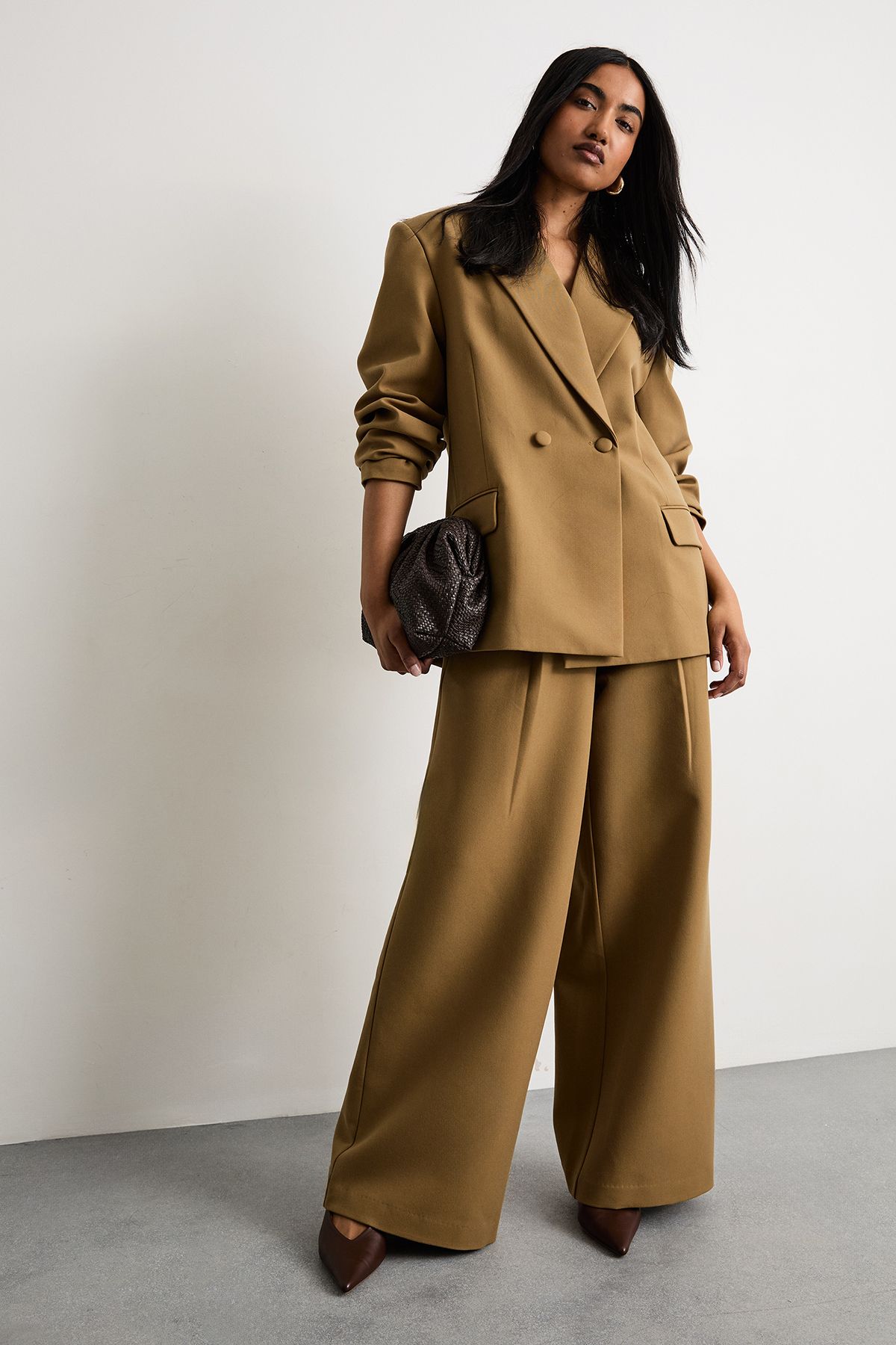 Warehouse The Premium Wide Leg Tailored Trousers