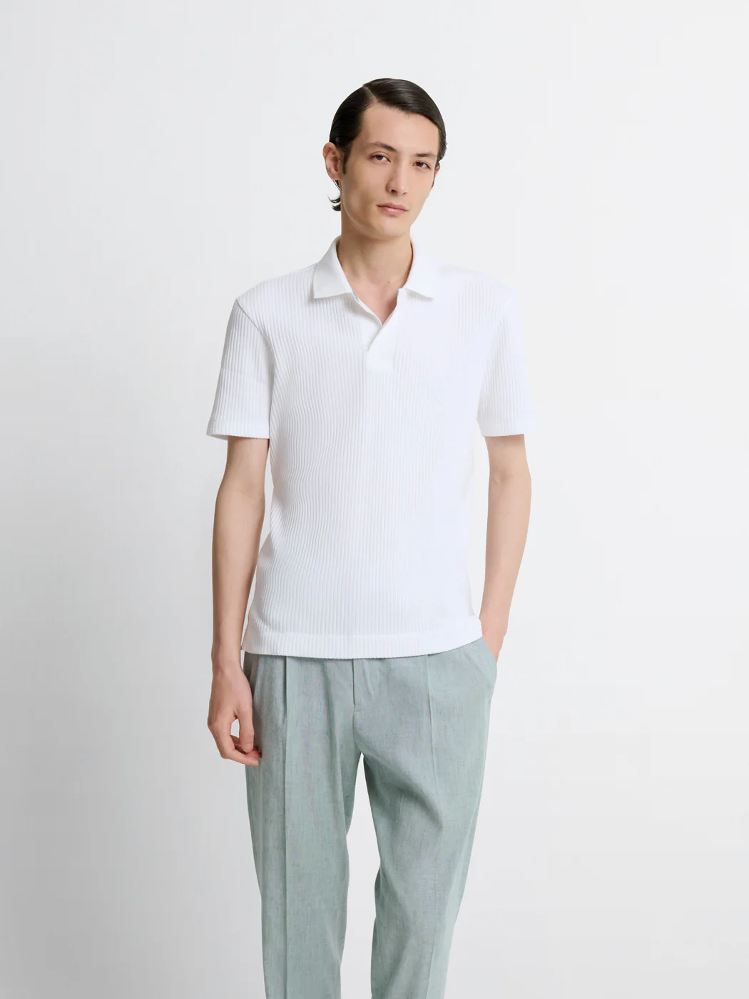 Polo col semi ouvert