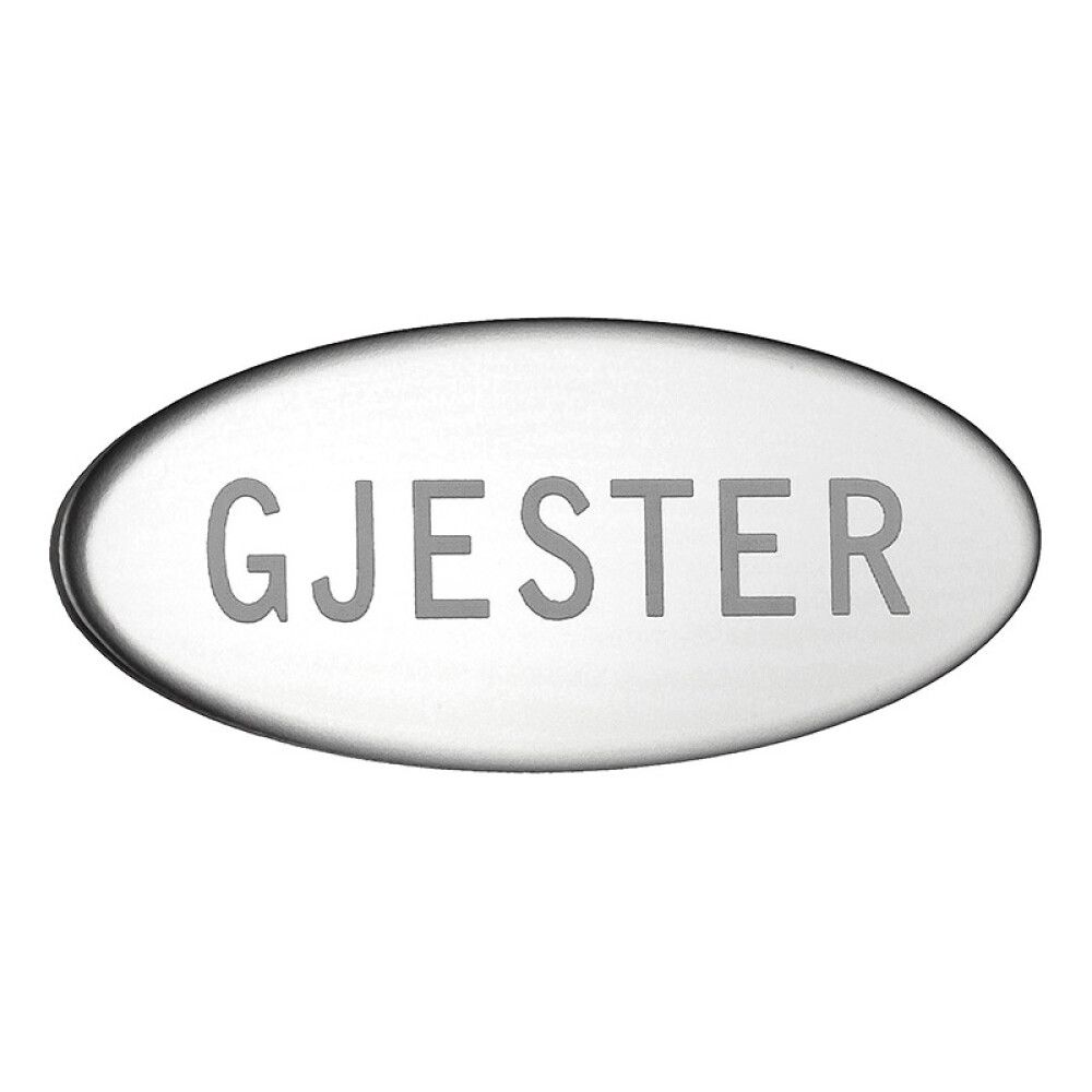 SKILT BESLAGSBODEN "GJESTER" SELVKLEBENDE