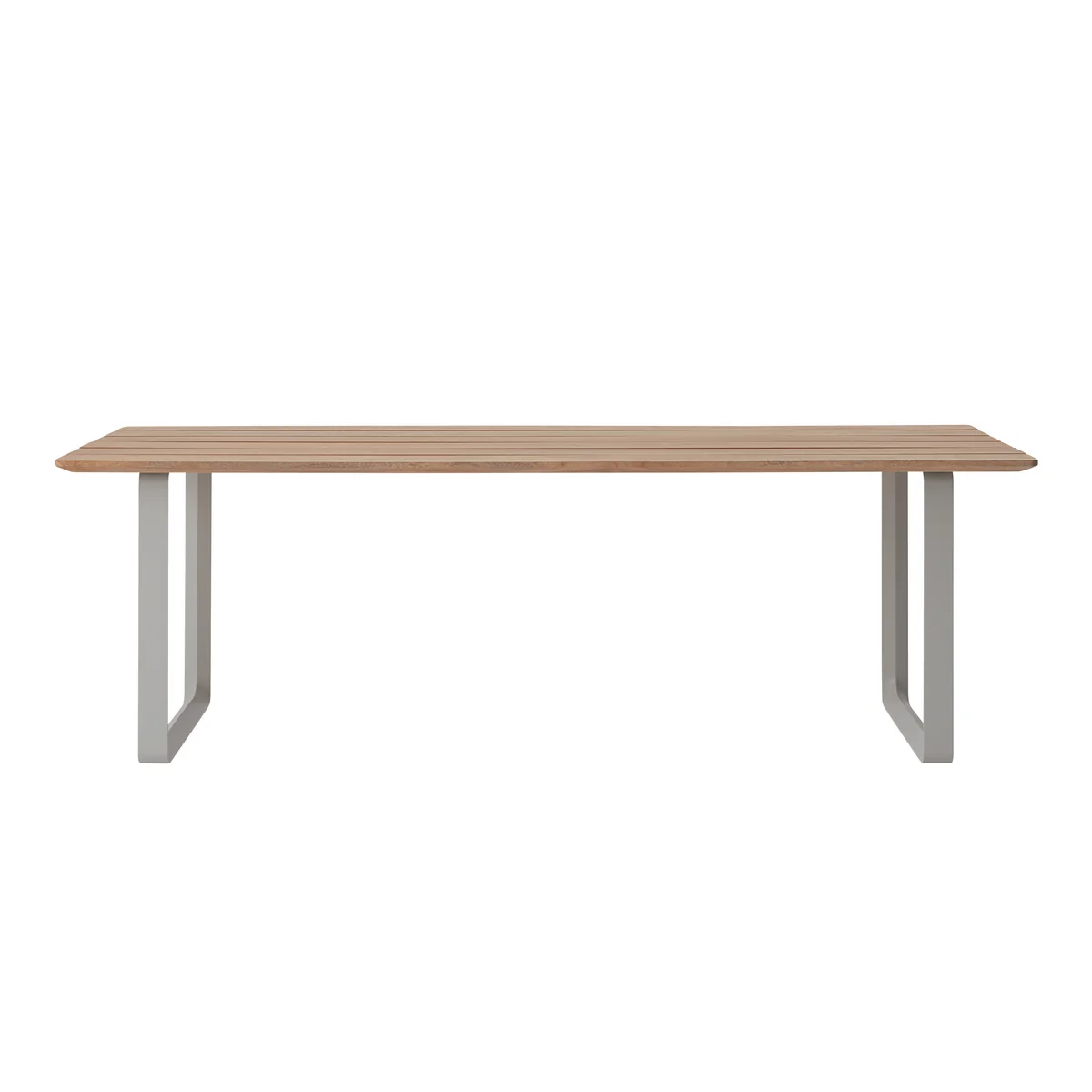 Muuto - 70/70 Gartentisch, 225 x 90 cm, Sapelli / anthrazitschwarz RAL 7021