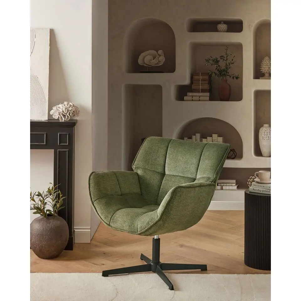 AUMA - Fauteuil - Groen - Polyester