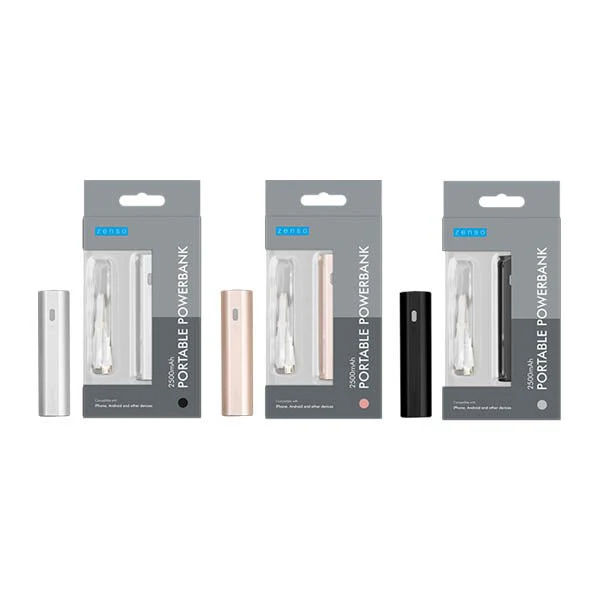 Zenso Portable Powerbank 2500 mAh assorted