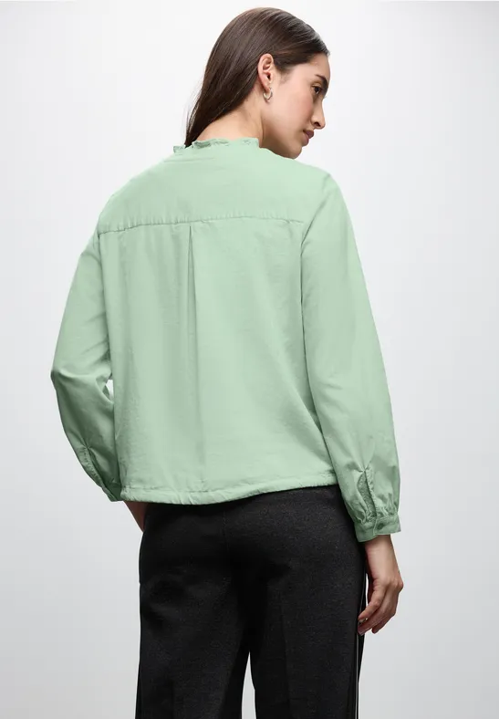 Cordbluse mit Tunnelzug