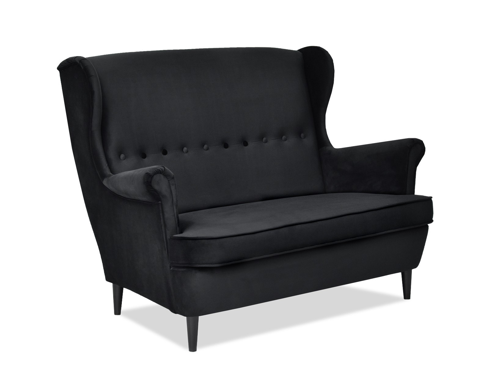 Sofa Malmo Czarny Welur, Podstawa Czarny