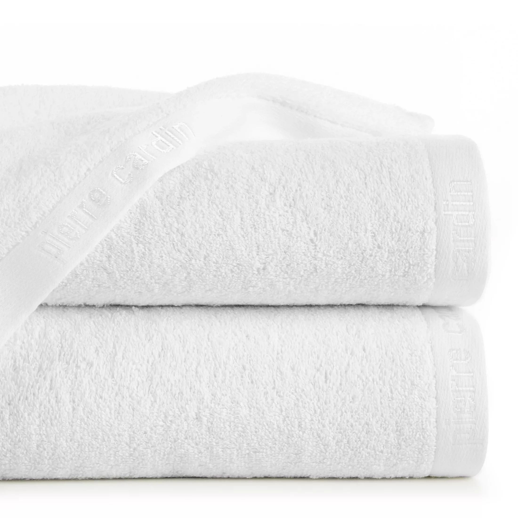 Ręcznik kąpielowy 50x90 cm bawełniany kolor biały z żakardową bordiurą 430 g/m2 EVI Pierre Cardin