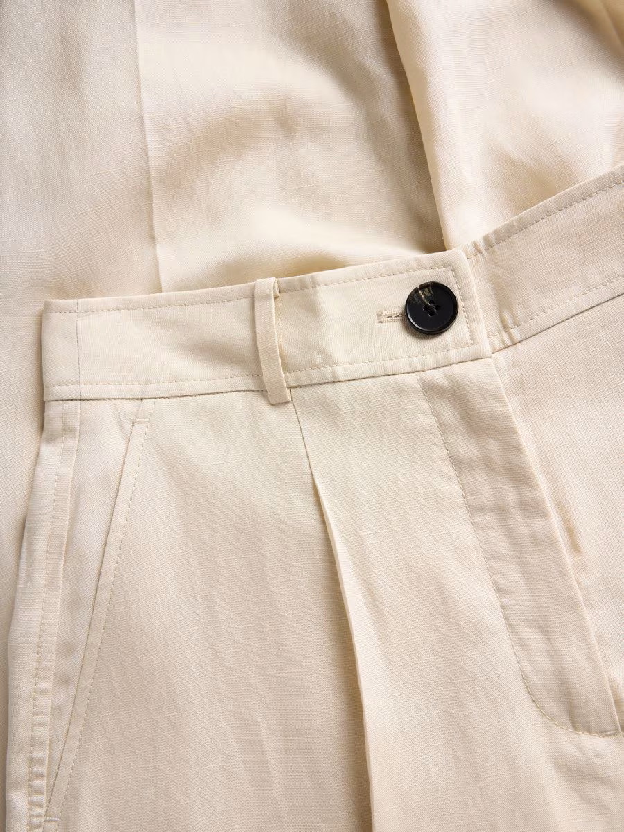Lyocell Rich Trousers With Linen Blend