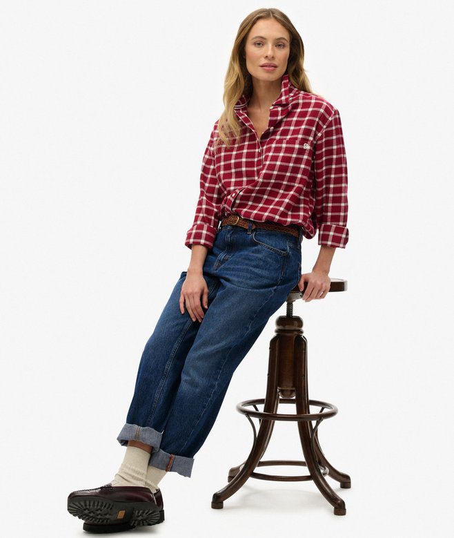 Check Flannel Boyfriend Shirt