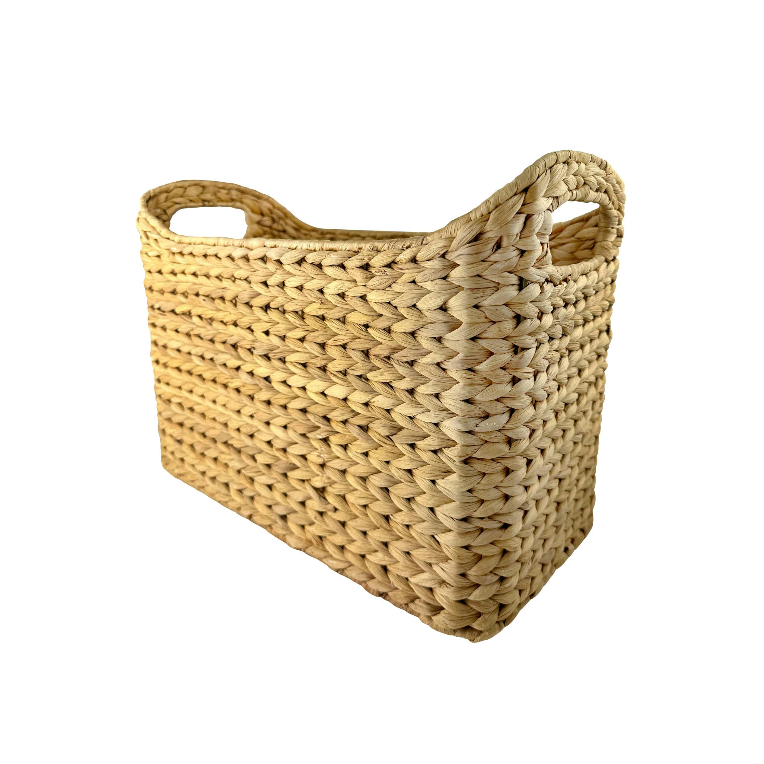 PORTE MAGAZINES NATUREL - Panier en fibres naturelles beige