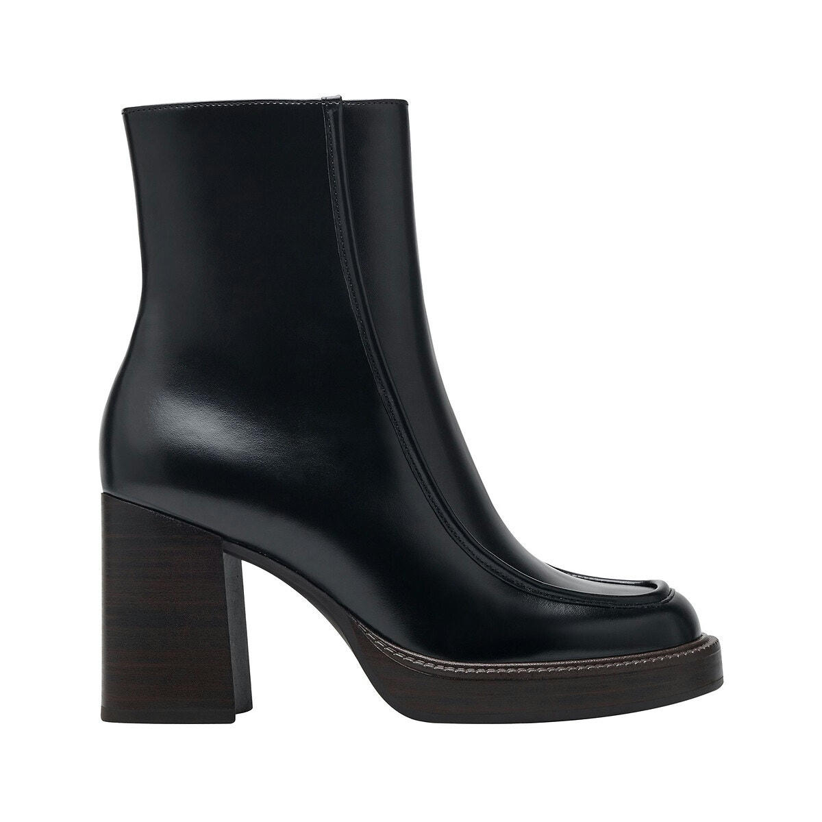 Bottines à talon, bout carré