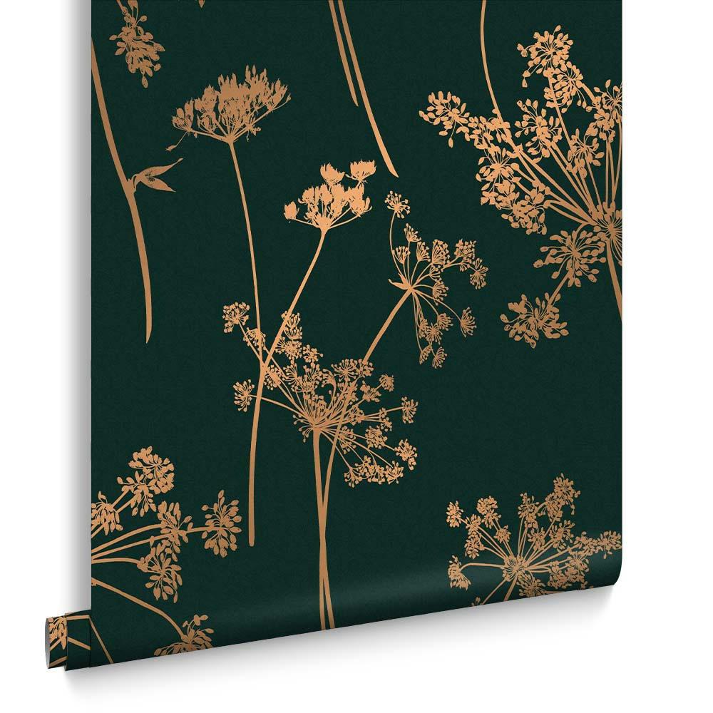 - papier peint anthriscus émeraude 1005x52cm