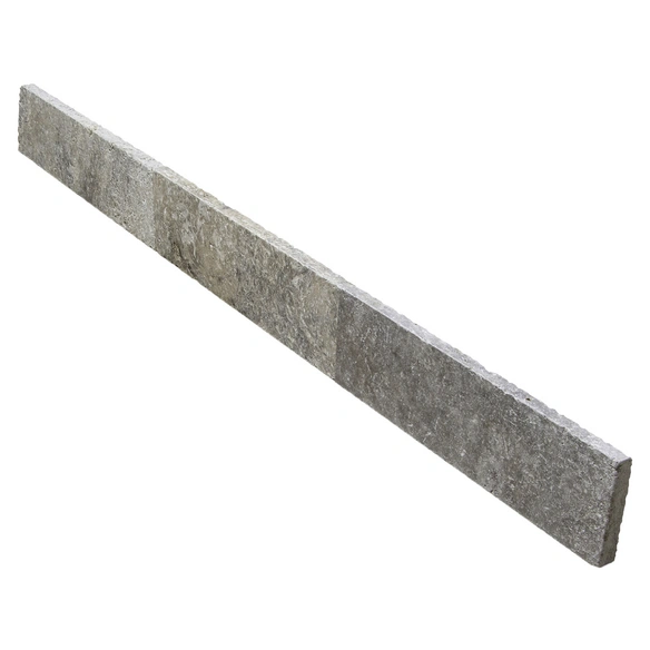 Randstein »Mudra Grey«, Rasenkante, LxBxH: 61 x 3 x 20 cm, Travertin, grau/beige