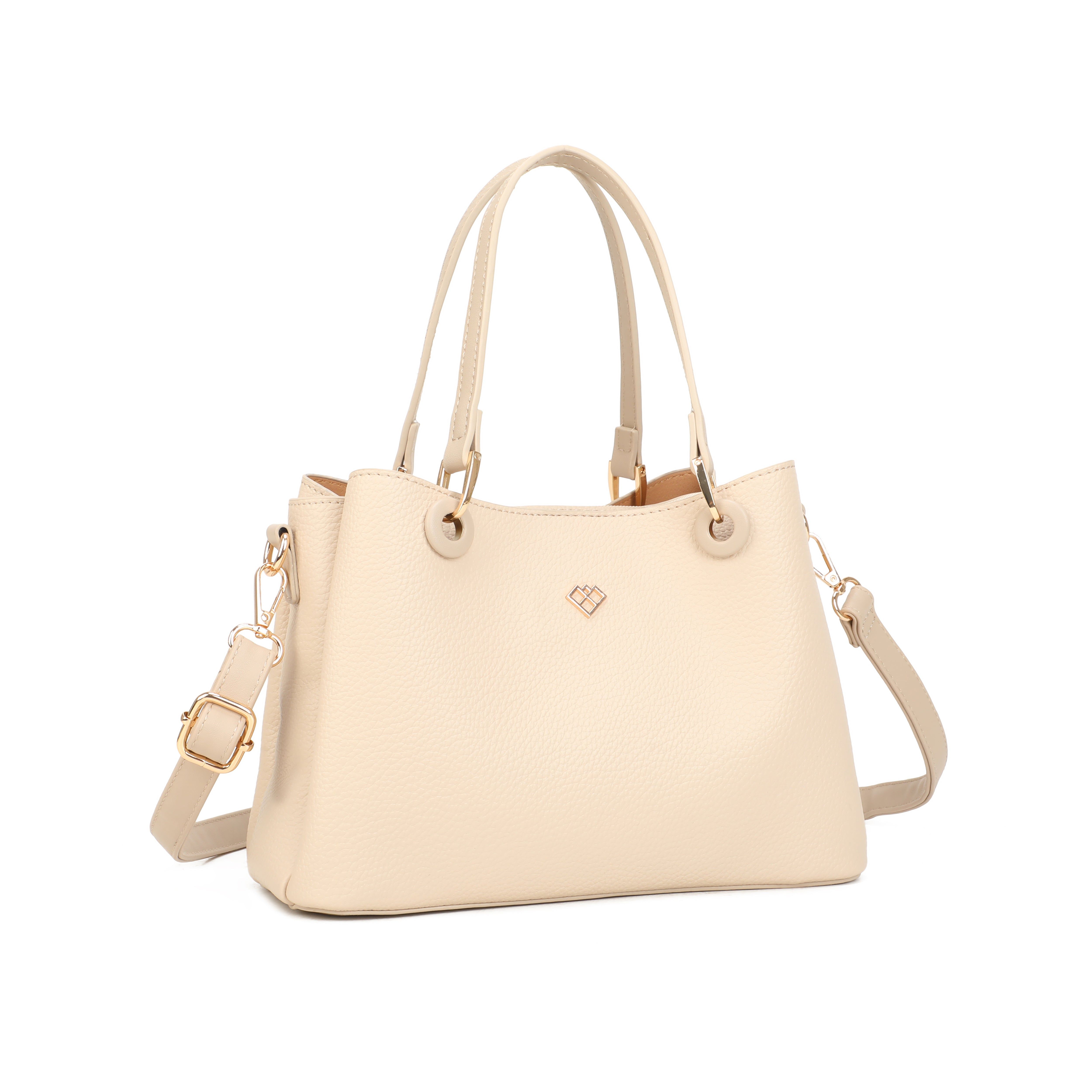JFY Cario Co. Dual Top Handles 3 Compartments Shoulder Bag