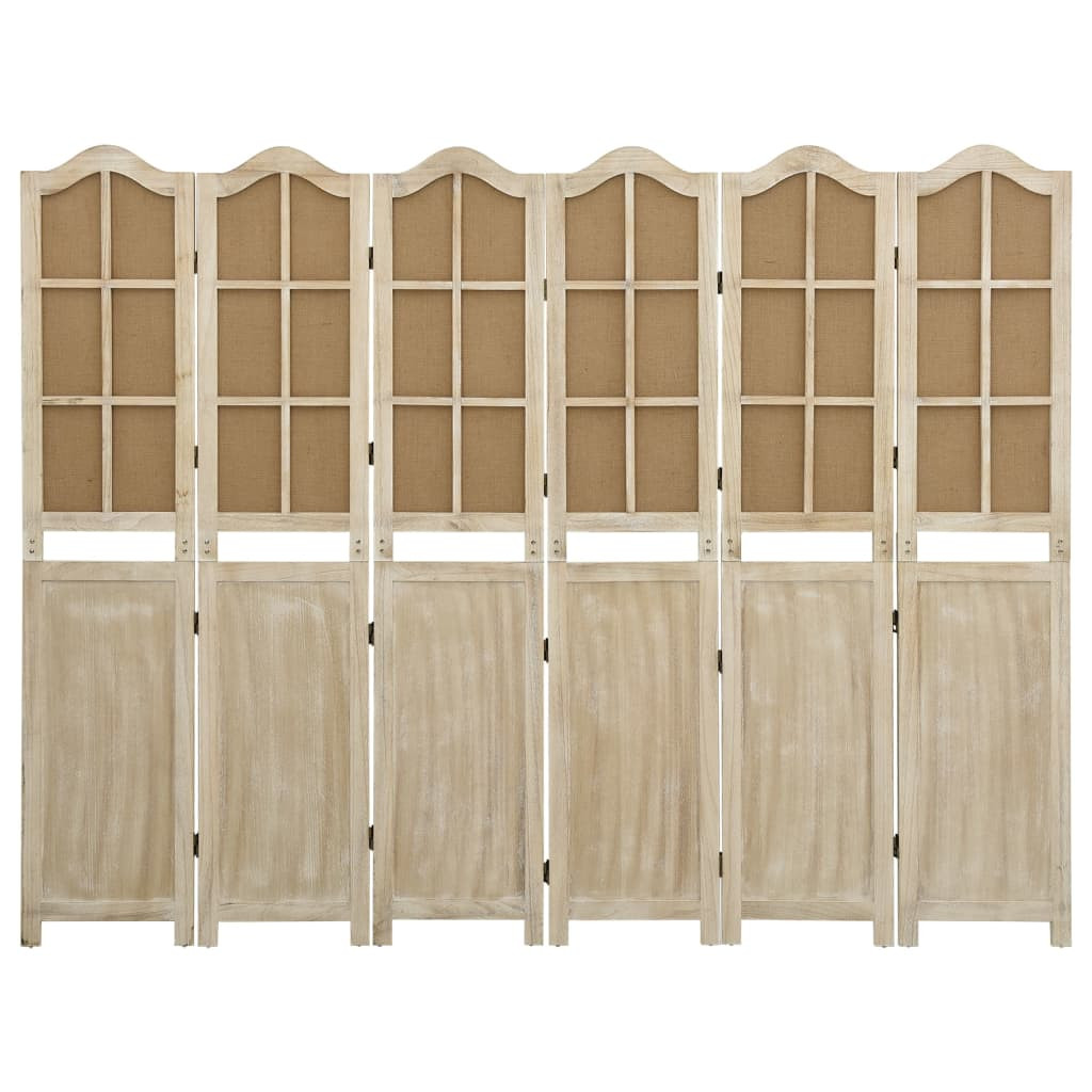 Parawan Dekoracyjny Składany Parawan Panelowy Brązowy 214x165 cm