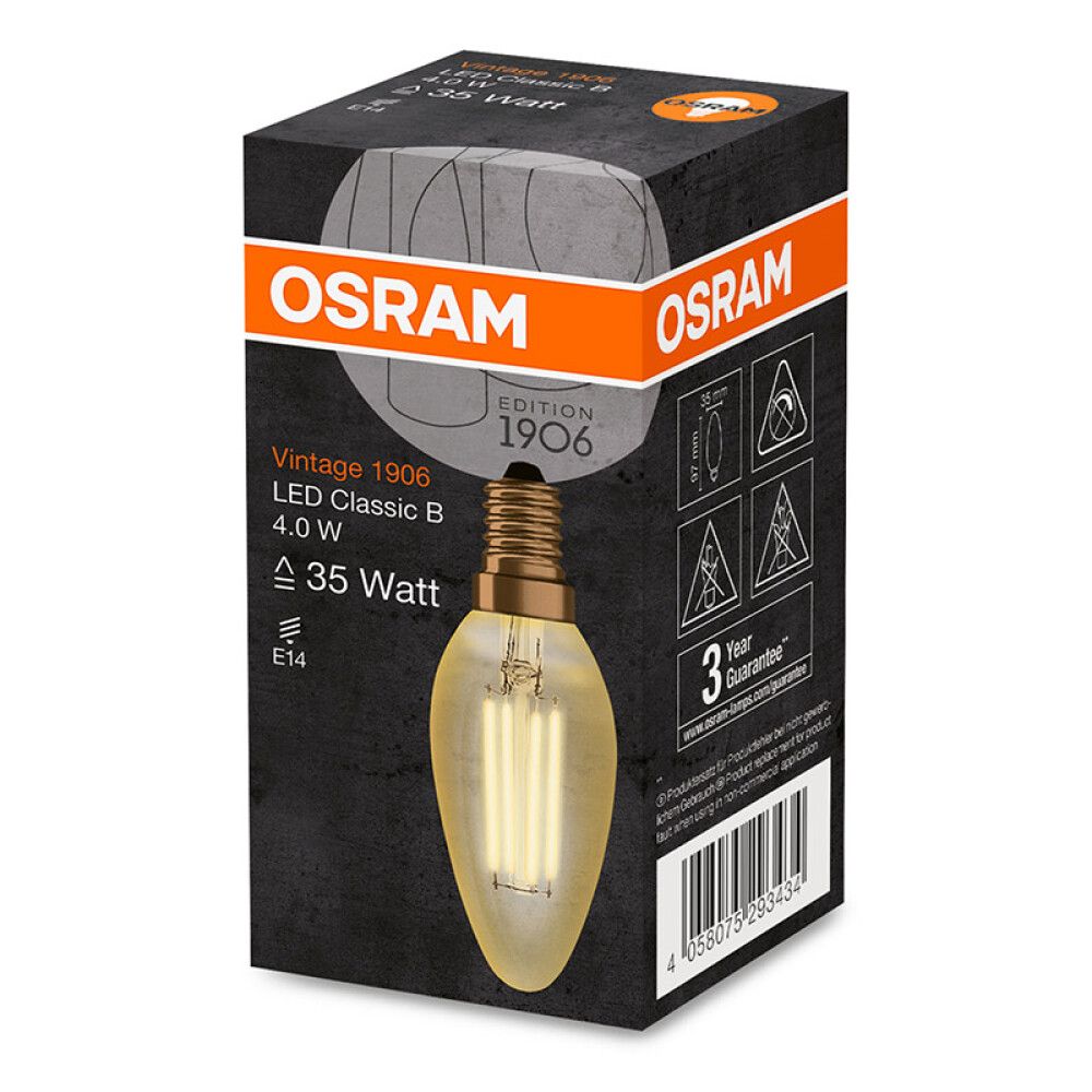 LYSPÆRE OSRAM VINTAGE LED E14 1906 4W