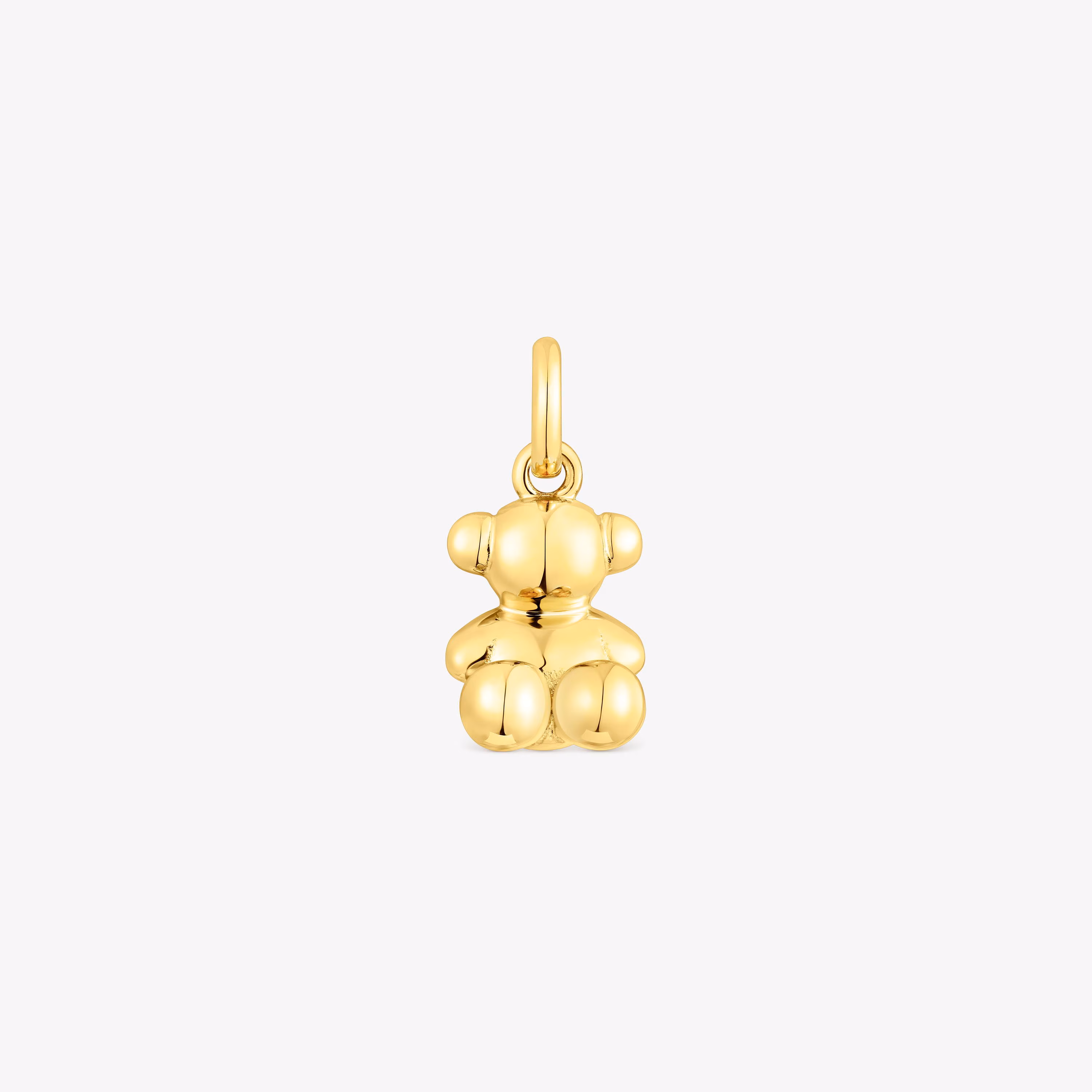 Colgante oso pequeño con baño de oro 18 kt sobre plata Bold Bear