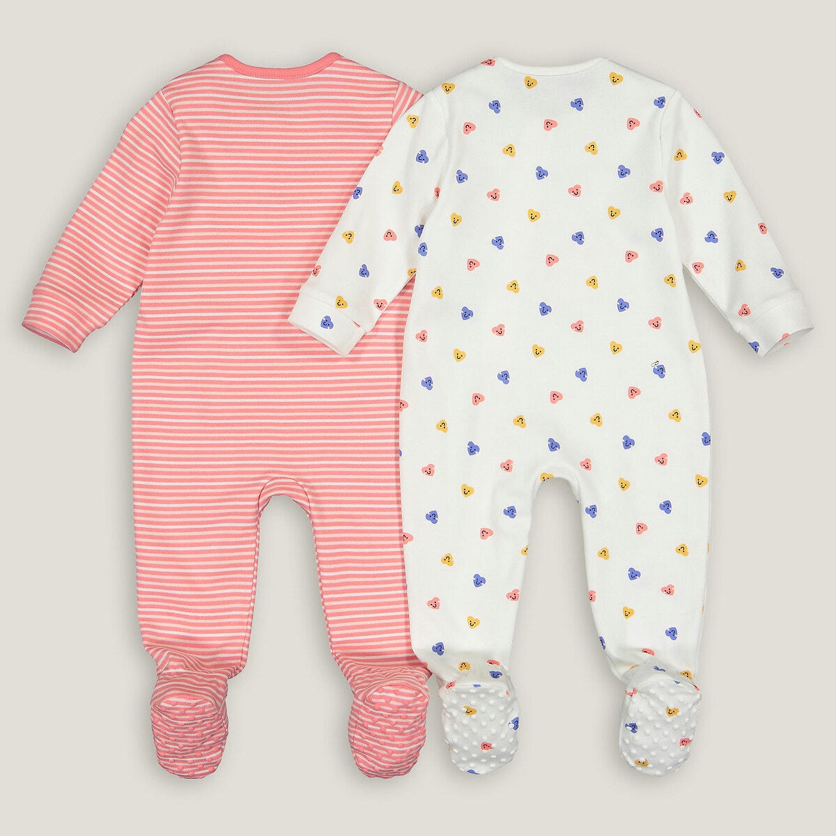 Lot de 2 pyjamas zippés 1 pièce