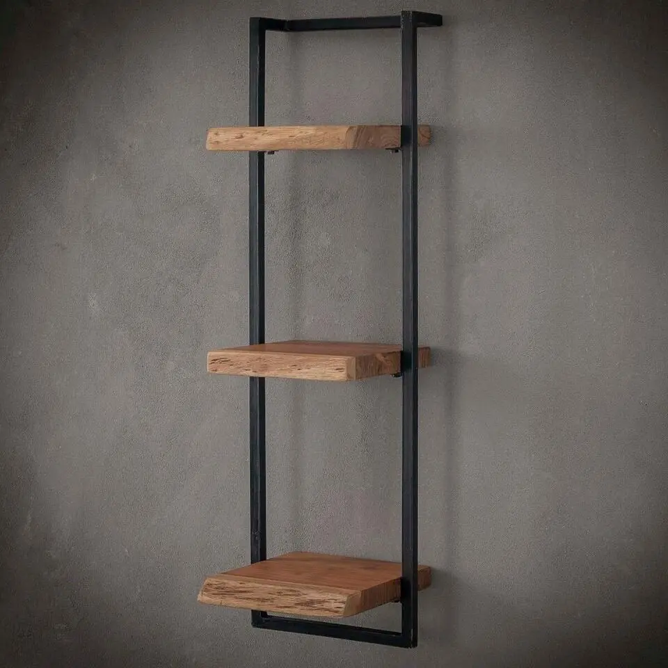 Fraaai - Woody metaal wandplank 30x100 cm