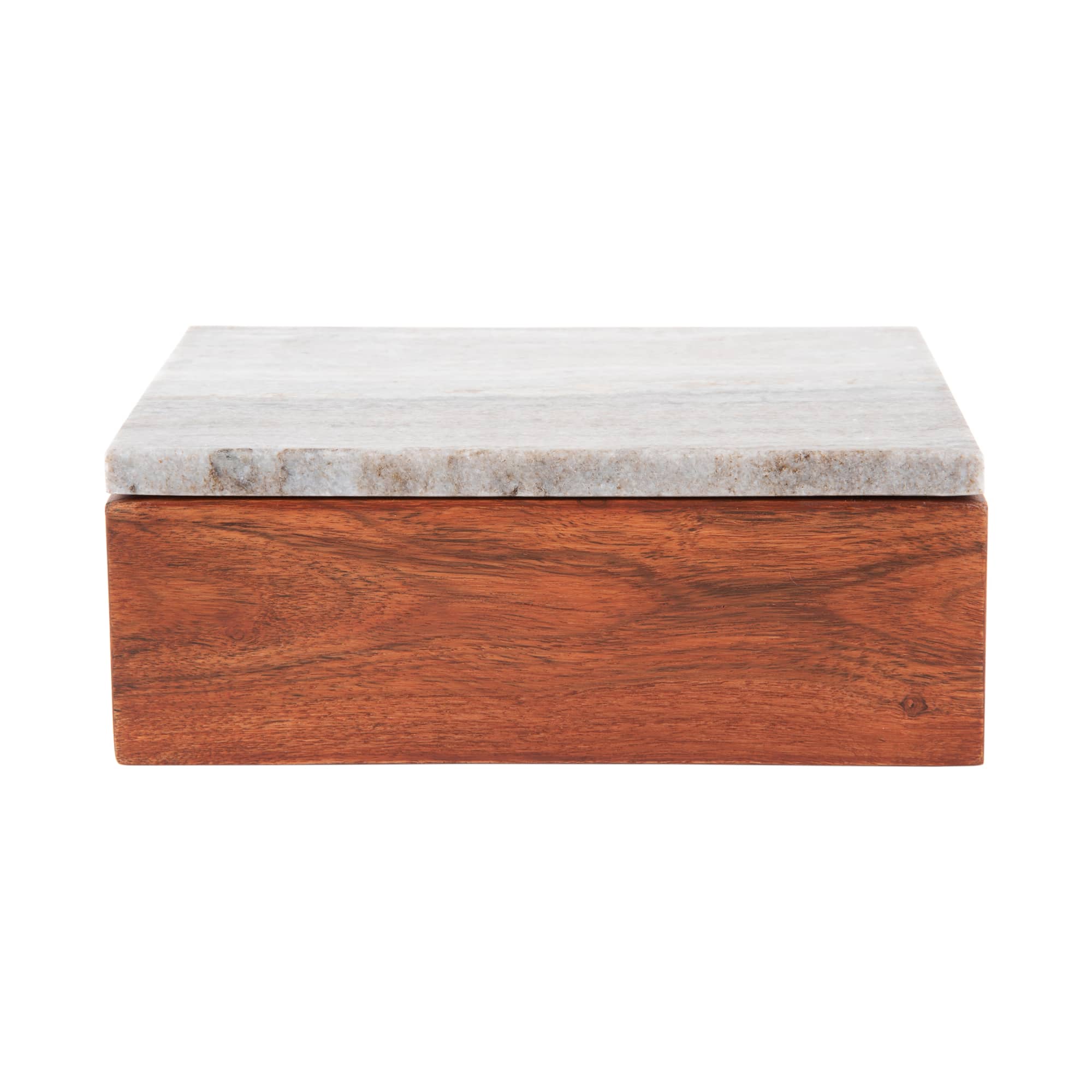 Present Time woonaccessoire Storage Box Acacia Large - bruin - 20x15x7.5cm