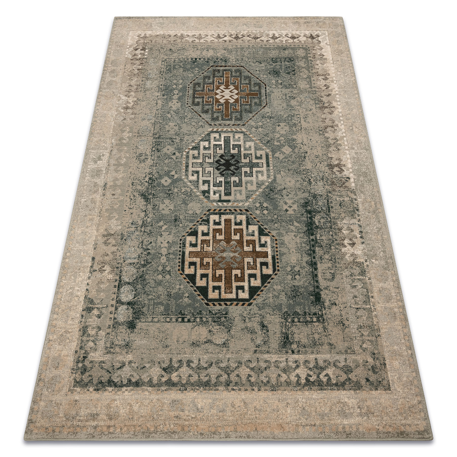Dywan wełniany POLONIA ASHAN orientalny jadeit zielony 170x235 cm