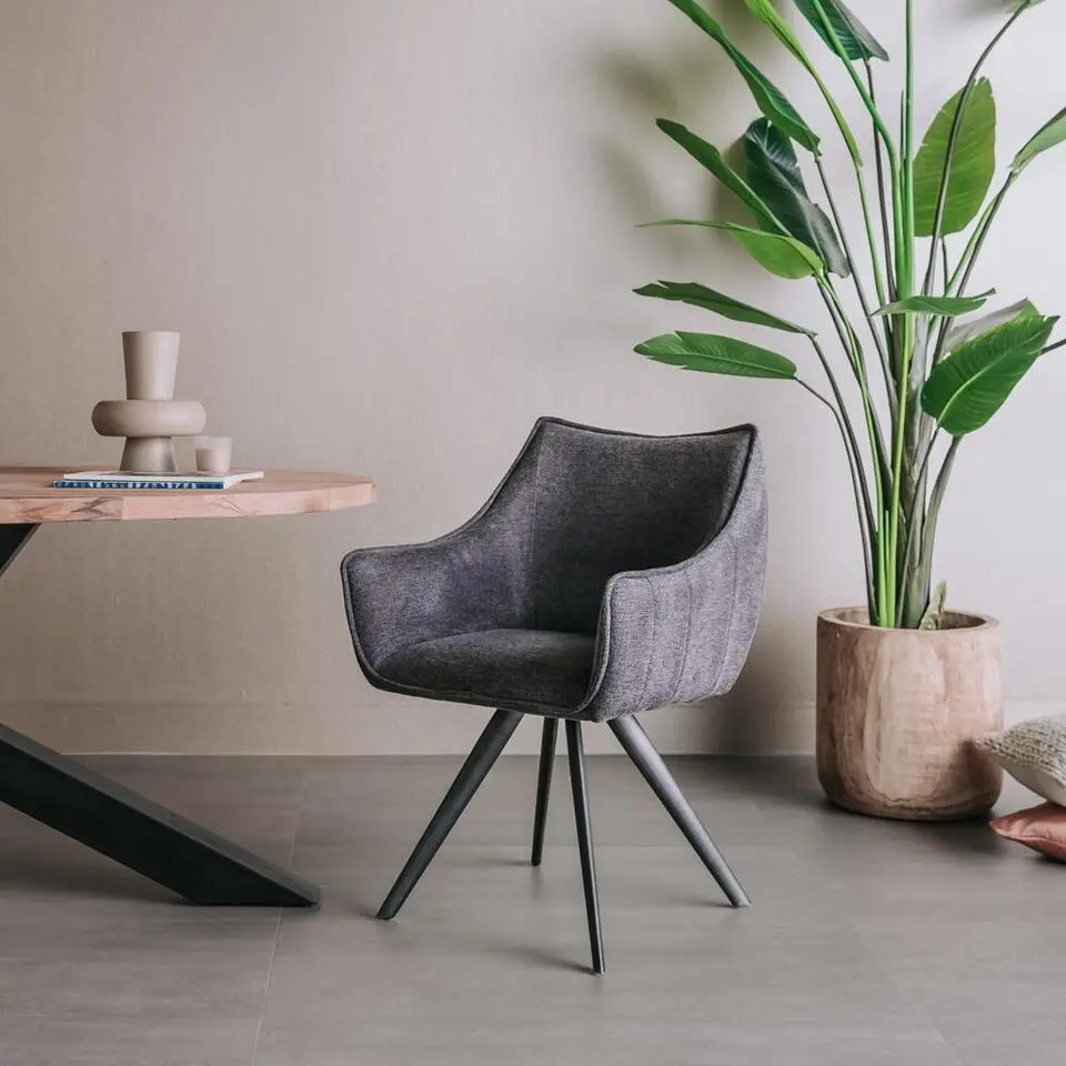 Tower Living - Riviera draaibare armstoel - donkergrijs