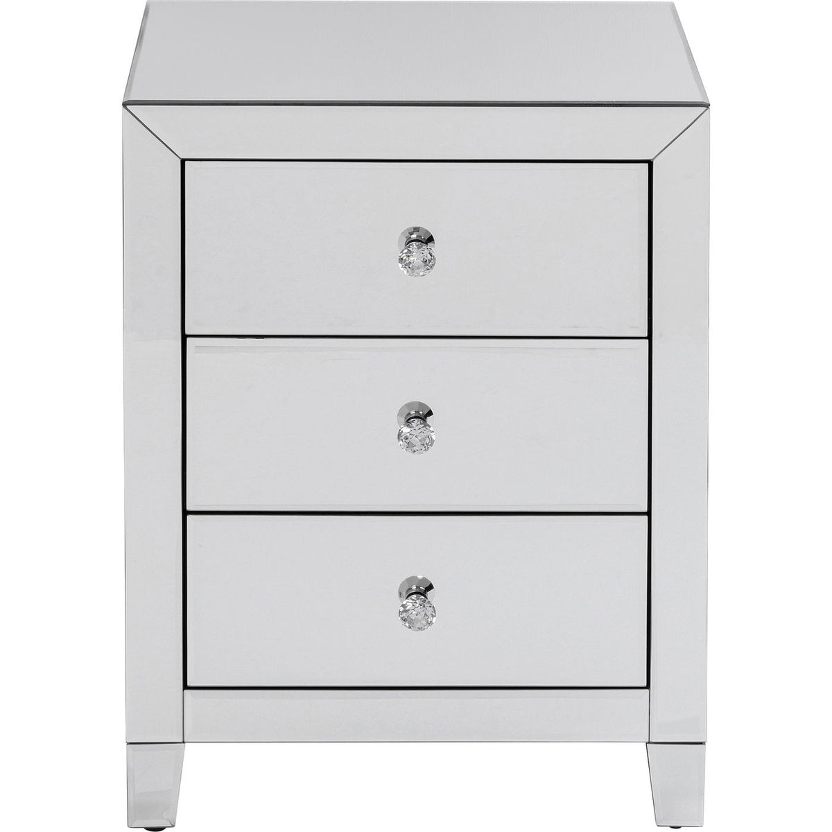 Kare Design Nachtkastje Luxury 3 Lades Zilver